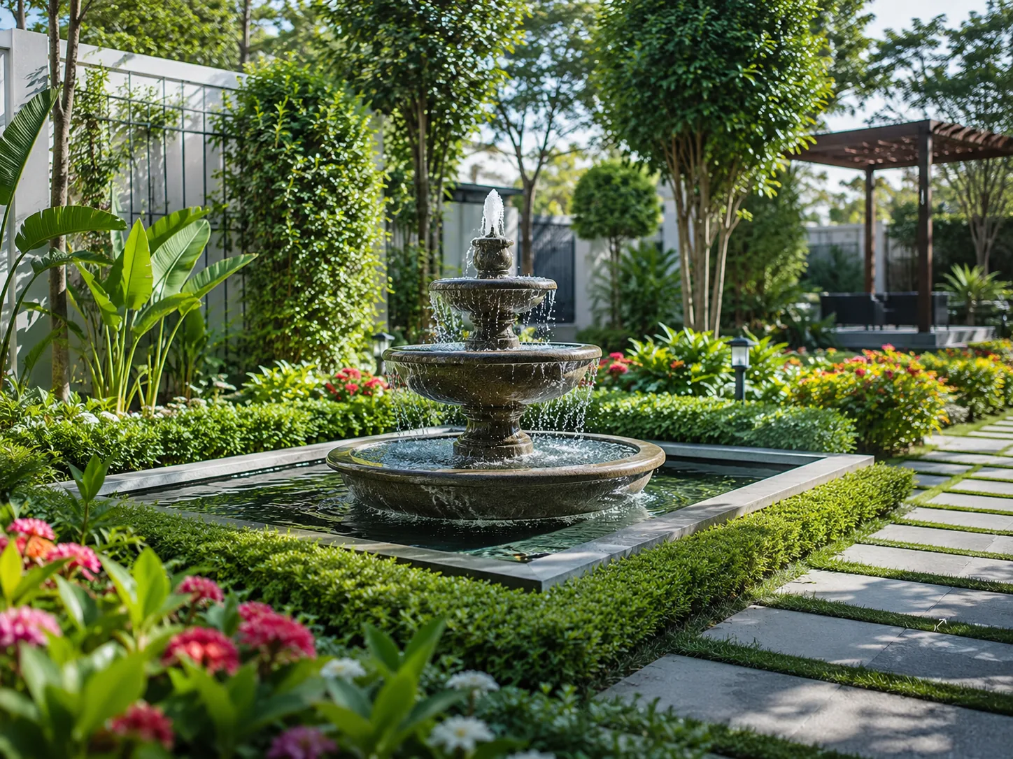 Outdoor fountain service